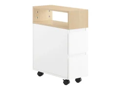 Sobuy Mesa De Apoio*armário baixo, Armário com rodas, armário multifuncional FBT155-WN Branco