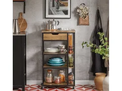 armário de cozinha, carrinho de cozinha, carrinho de cozinha com rodas FKW99-N^Sobuy Discount
