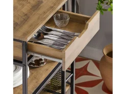 armário de cozinha, carrinho de cozinha, carrinho de cozinha com rodas FKW99-N^Sobuy Discount