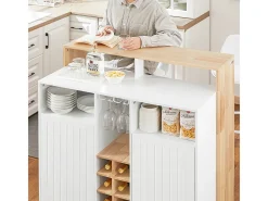 armário de cozinha, carrinho de cozinha, carrinho de cozinha com rodas KNL07-WN^Sobuy Sale