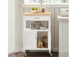 armário de cozinha, carrinho de cozinha, carrinho de cozinha com rodas FKW22-WN^Sobuy Discount