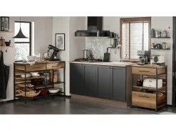 armário de cozinha, carrinho de cozinha, carrinho de cozinha com rodas FKW118-PF^Sobuy Outlet
