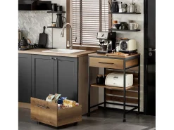 armário de cozinha, carrinho de cozinha, carrinho de cozinha com rodas FKW118-PF^Sobuy Outlet