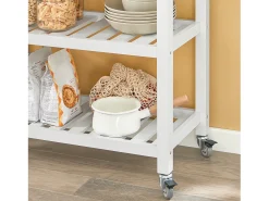 armário de cozinha, carrinho de cozinha, carrinho de cozinha com rodas FKW68-WN*Sobuy Clearance