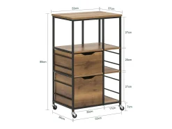 armário de cozinha, carrinho de cozinha, carrinho de cozinha com rodas FKW111-PF^Sobuy Hot