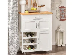 armário de cozinha, carrinho de cozinha, carrinho de cozinha com rodas FKW45-WN^Sobuy Outlet