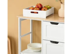 armário de cozinha, carrinho de cozinha, carrinho de cozinha com rodas FKW79-W*Sobuy Sale