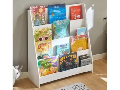 Sobuy Biblioteca*armário de criança, armário de livros infantis, armário infantil KMB32-W Branco