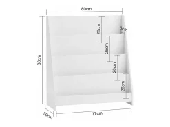 Sobuy Biblioteca*armário de criança, armário de livros infantis, armário infantil KMB32-W Branco