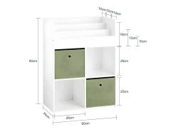 armário de criança, armário de livros infantis, armário infantil KMB79-W*Sobuy Discount