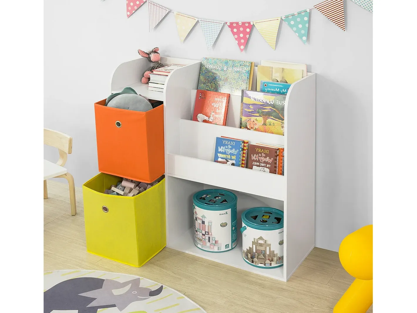 armário de criança, armário de livros infantis, armário infantil KMB37-W^Sobuy Best