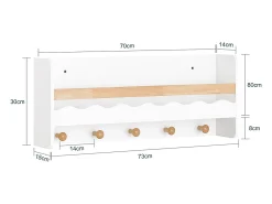 Sobuy Prateleira*armário de criança, armário de livros infantis, armário infantil KMB78-W Branco