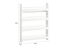 Sobuy Biblioteca*armário de criança, armário de livros infantis, armário infantil KMB08-K-W Branco