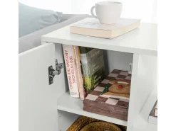 Sobuy Mesa De Apoio*armário de impressora, Armário para impressora, carrinho de livros FBT105-W Branco