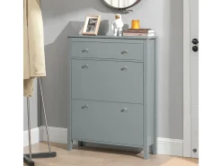 armário de parede, cabide de parede, Cabide de parede com prateleira FHK19-W^Sobuy Outlet