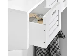 armário de parede, cabide de parede, Cabide de parede com prateleira FHK19-W^Sobuy Outlet