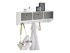 armário de parede, cabide de parede, Cabide de parede com prateleira FRG282-W*Sobuy