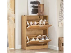 Sobuy Móvel De Arrumação|Sapateira*armário de sapatos, Armário de sapatos estreito, armário para sapatos FSR137-N Natural claro
