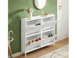 Sobuy Móvel De Arrumação|Sapateira*armário de sapatos, Armário de sapatos estreito, armário para sapatos FSR100-W Branco