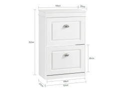 Sobuy Móvel De Arrumação|Sapateira*armário de sapatos, Armário de sapatos estreito, armário para sapatos FSR78-W Branco