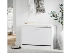 Sobuy Móvel De Arrumação|Sapateira*Armário de sapatos com prateleira, banco, Banco com sapateira FSR16-W Branco