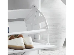 Sobuy Móvel De Arrumação|Sapateira*Armário de sapatos com prateleira, banco, Banco com sapateira FSR16-W Branco