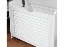 Sobuy Móvel De Arrumação|Sapateira*Armário de sapatos com prateleira, banco, Banco com sapateira FSR40-W Branco