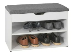 Sobuy Móvel De Arrumação|Sapateira*Armário de sapatos com prateleira, banco, Banco com sapateira FSR25-HG Cinzento