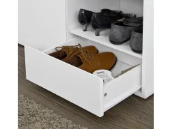 Sobuy Móvel De Arrumação|Sapateira*Armário de sapatos com prateleira, banco, Banco com sapateira FSR37-W Branco