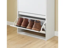 Armário de Sapatos com 2 Portas 61x26x91cm Funcional FSR205-NW^Sobuy