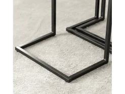 Sobuy Mesa De Centro*borda de apoio, mesa auxiliar, Mesa auxiliar de sofá FBT102-F Natural escuro