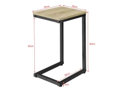 Sobuy Mesa De Apoio*borda de apoio, mesa auxiliar, Mesa auxiliar de sofá FBT44-N Natural claro