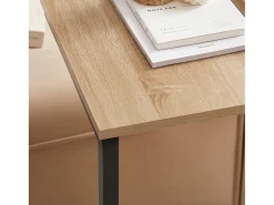 Sobuy Mesa De Apoio*borda de apoio, mesa auxiliar, Mesa auxiliar de sofá FBT44-N Natural claro