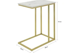 Sobuy Mesa De Apoio*borda de apoio, mesa auxiliar, Mesa auxiliar de sofá FBT87-G Dourado