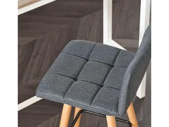 Sobuy Banco*cadeira dobrável, cadeira dobrável confortável, cadeira dobrável de madeira FST50-DGx2 Cinzento