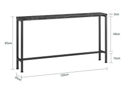 Sobuy Consola*Complexo de console, consola, Consola de entrada FSB19-SCH Preto