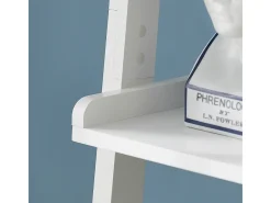 Sobuy Prateleira*escada de madeira, escada decorativa, escritório FRG17-W Branco