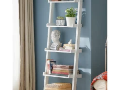 Sobuy Prateleira*escada de madeira, escada decorativa, escritório FRG17-W Branco