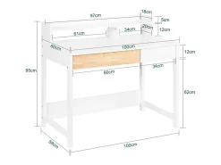 Sobuy Mesa De Apoio*, último andar da biblioteca, tronco de brinquedo infantil, Prateleiras de parede para quarto infantil, FWT106-W Branco