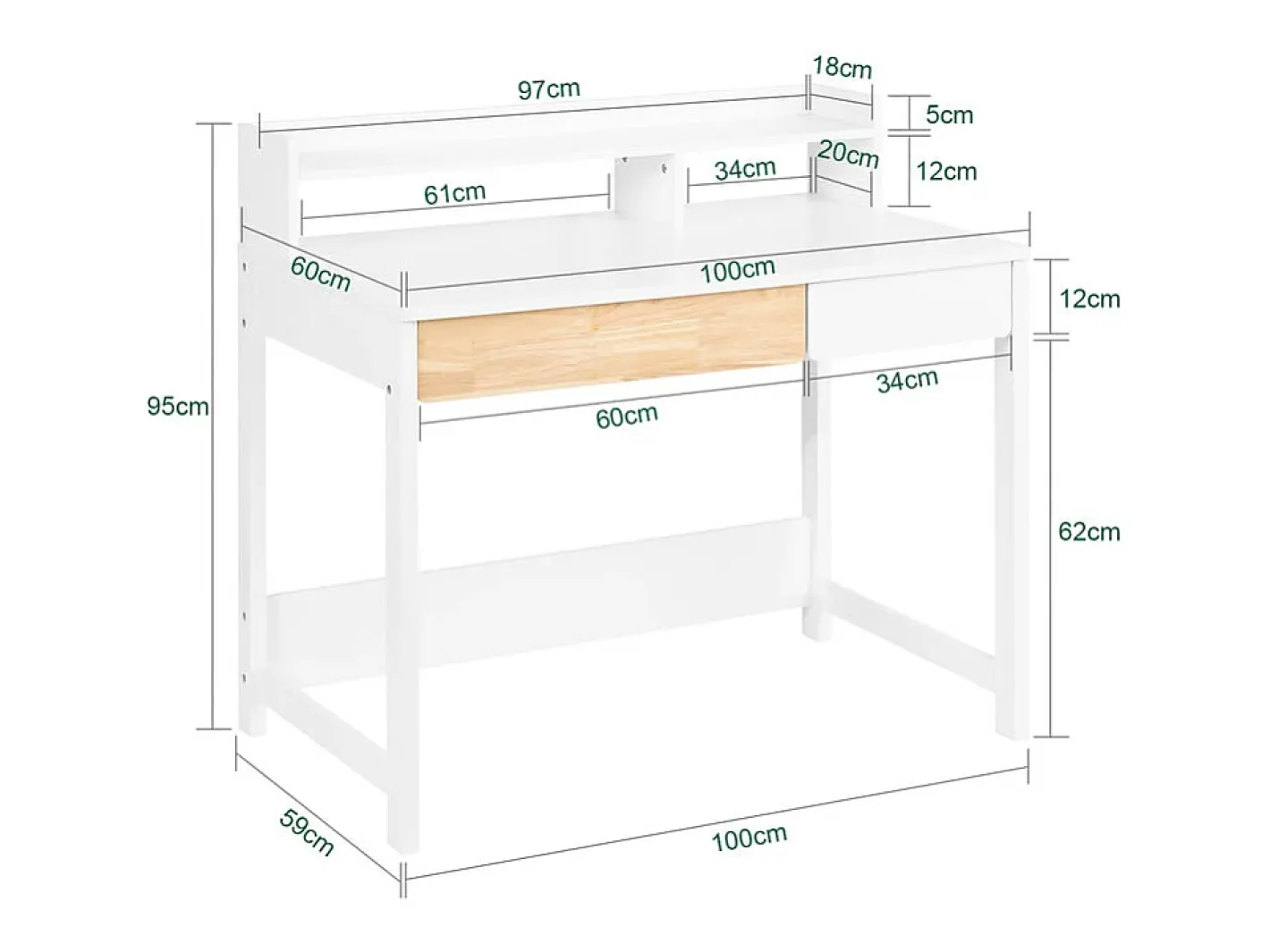 Sobuy Mesa De Apoio*, último andar da biblioteca, tronco de brinquedo infantil, Prateleiras de parede para quarto infantil, FWT106-W Branco