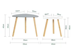 Sobuy Mesa De Centro*mesa de cabeceira, mesa de café, mesa de café redonda FBT74-HG Cinzento