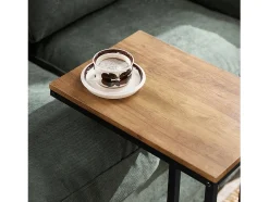Sobuy Mesa De Centro*mesa de cabeceira, mesa de café, mesa de café redonda FBT99-F Natural escuro