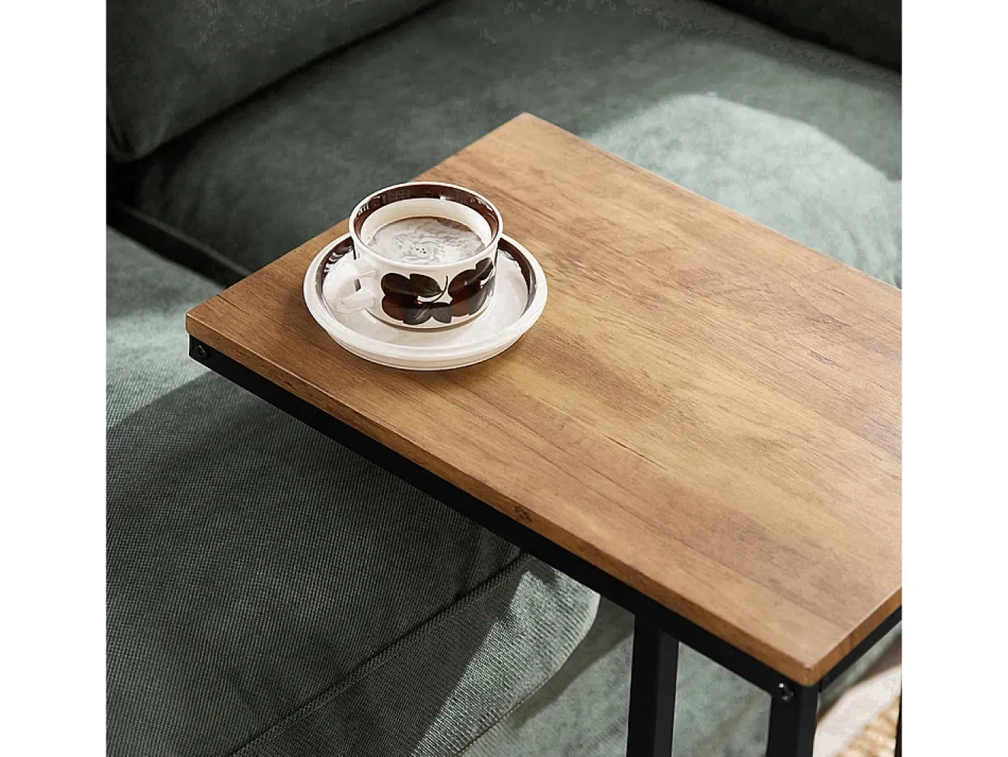 Sobuy Mesa De Centro*mesa de cabeceira, mesa de café, mesa de café redonda FBT99-F Natural escuro