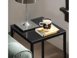 Sobuy Mesa De Centro*mesa de cabeceira, mesa de café, mesa de café redonda FBT99-F Natural escuro