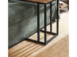 Sobuy Mesa De Centro*mesa de cabeceira, mesa de café, mesa de café redonda FBT99-F Natural escuro