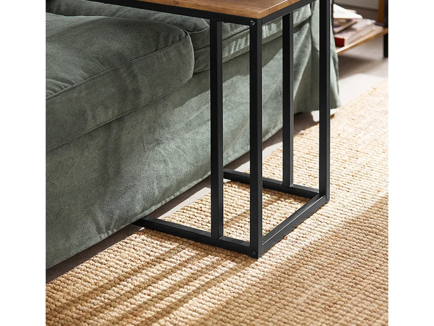 Sobuy Mesa De Centro*mesa de cabeceira, mesa de café, mesa de café redonda FBT99-F Natural escuro