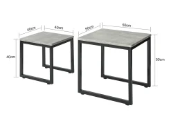 Sobuy Mesa De Centro*mesa de cabeceira, mesa de café, mesa de café redonda FBT42-HG Cinzento