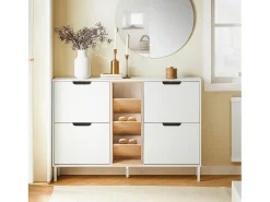 Organizador de Sapatos Prateleira para Armazenamento Branco 183cm*Sobuy