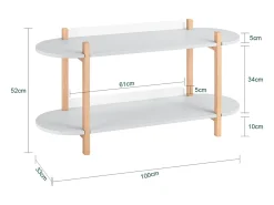 Sobuy Consola*, prateleira de mesa, Prateleira de escrivaninha, prateleira de escritório, HSTR01-HG Preto