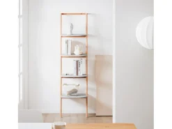Sobuy Biblioteca*, prateleira de mesa, Prateleira de escrivaninha, prateleira de escritório, HSTR02-K-HG Cinzento
